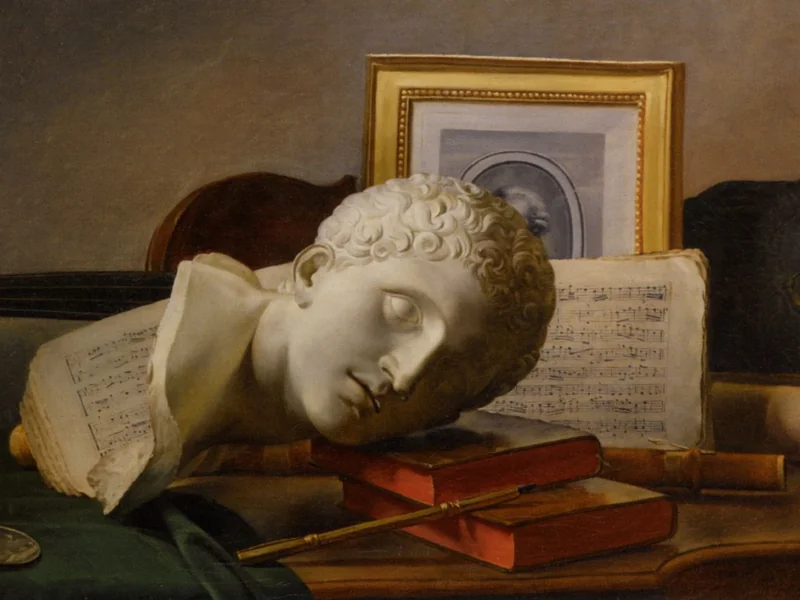 1735-Thomas Germain Joseph Duvivier - Natura morta con colonna sonora